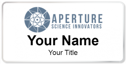 Custom name badges for Aperture Science