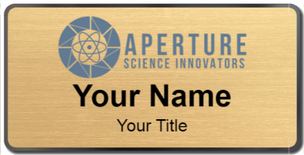 Custom name badges for Aperture Science