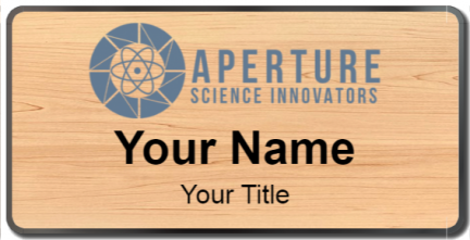 Custom name badges for Aperture Science