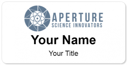 Custom name badges for Aperture Science