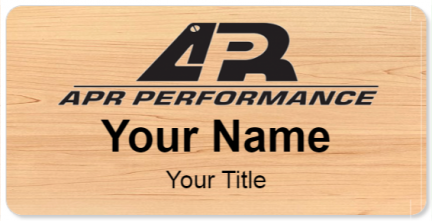 Custom name badges for APR Performance