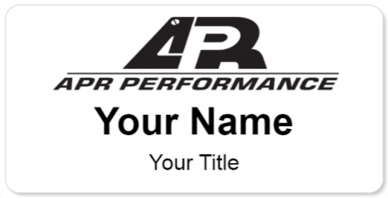 Custom name badges for APR Performance