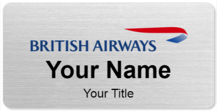 Custom name badges for British Airways