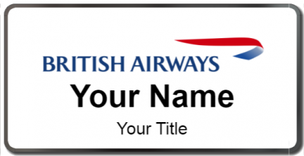 Custom name badges for British Airways