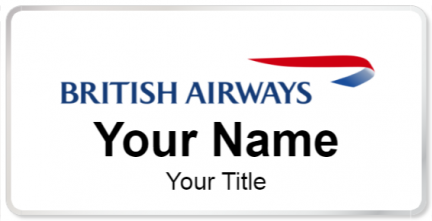 Custom name badges for British Airways