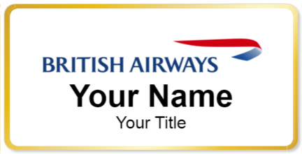 Custom name badges for British Airways