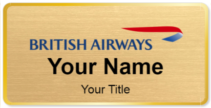 Custom name badges for British Airways