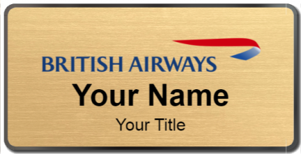Custom name badges for British Airways