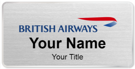 Custom name badges for British Airways