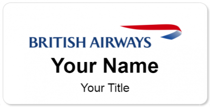 Custom name badges for British Airways