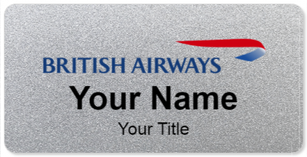 Custom name badges for British Airways