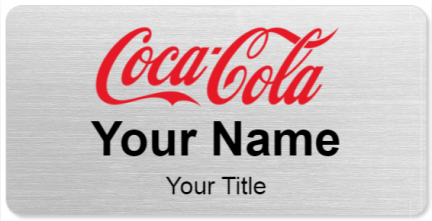 Custom name badges for Coca Cola