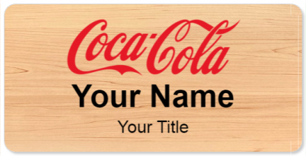 Custom name badges for Coca Cola