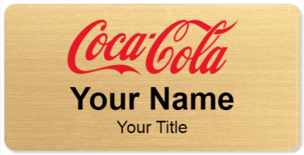 Custom name badges for Coca Cola
