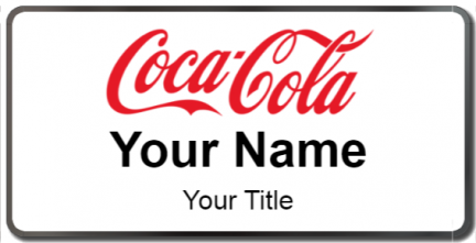 Custom name badges for Coca Cola