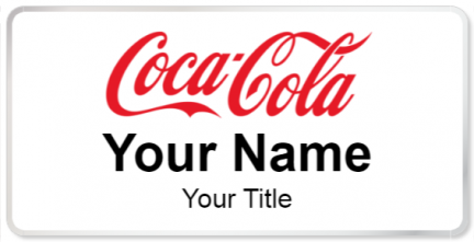 Custom name badges for Coca Cola