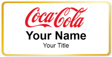 Custom name badges for Coca Cola