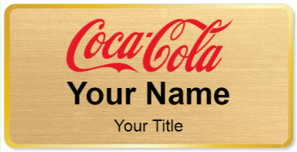 Custom name badges for Coca Cola
