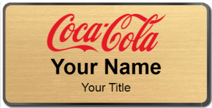 Custom name badges for Coca Cola
