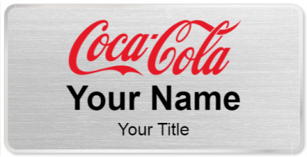 Custom name badges for Coca Cola