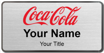 Custom name badges for Coca Cola