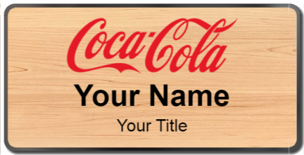 Custom name badges for Coca Cola