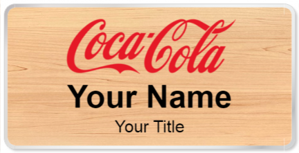 Custom name badges for Coca Cola