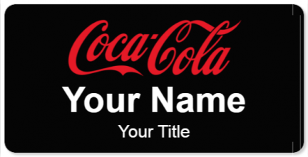 Custom name badges for Coca Cola