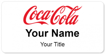 Custom name badges for Coca Cola