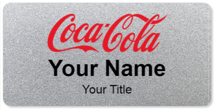 Custom name badges for Coca Cola