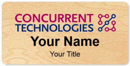 Custom name badges for Concurrent Technologies
