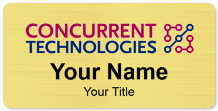 Custom name badges for Concurrent Technologies