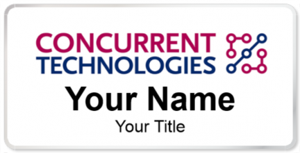 Custom name badges for Concurrent Technologies