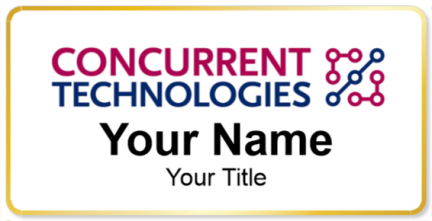 Custom name badges for Concurrent Technologies