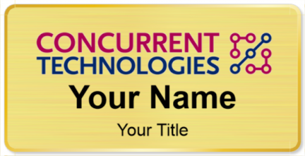 Custom name badges for Concurrent Technologies