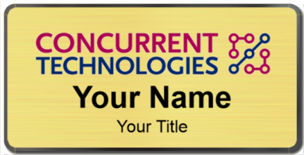 Custom name badges for Concurrent Technologies