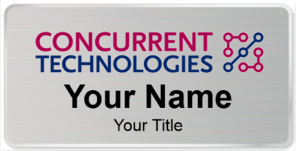 Custom name badges for Concurrent Technologies