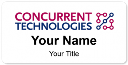 Custom name badges for Concurrent Technologies