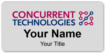 Custom name badges for Concurrent Technologies