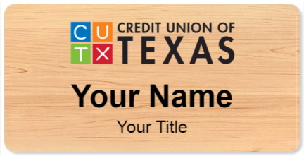 Custom name badges for Credit Union of Texas