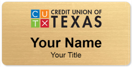Custom name badges for Credit Union of Texas