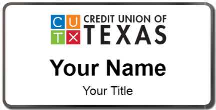Custom name badges for Credit Union of Texas