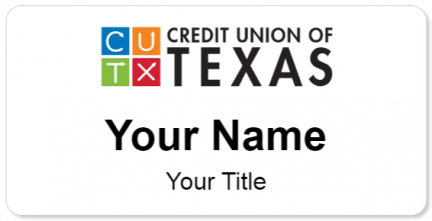 Custom name badges for Credit Union of Texas