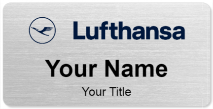 Custom name badges for Lufthansa