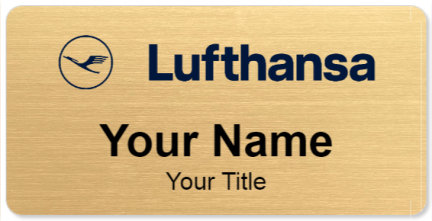 Custom name badges for Lufthansa