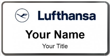 Custom name badges for Lufthansa