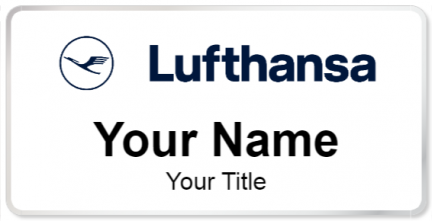 Custom name badges for Lufthansa
