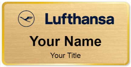 Custom name badges for Lufthansa