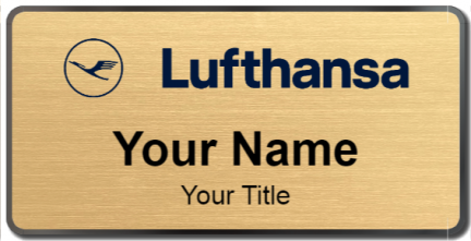 Custom name badges for Lufthansa