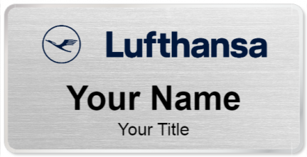 Custom name badges for Lufthansa
